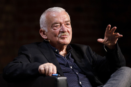 Sam Ginn und Hans Ulrich Gumbrecht auf der phil.cologne 2021 in Köln