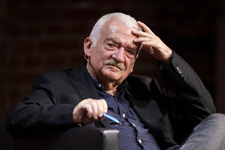 Sam Ginn und Hans Ulrich Gumbrecht auf der phil.cologne 2021 in Köln