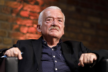 Sam Ginn und Hans Ulrich Gumbrecht auf der phil.cologne 2021 in Köln