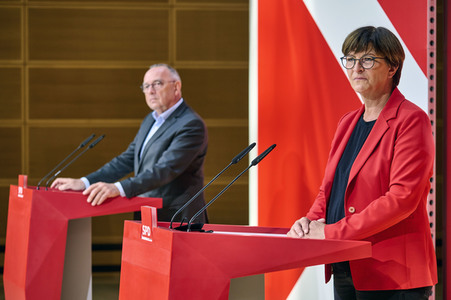 Pressekonferenz der SPD in Berlin