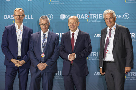 Triell - Dreikampf ums Kanzleramt in Berlin