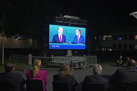 Triell - Dreikampf ums Kanzleramt in Berlin