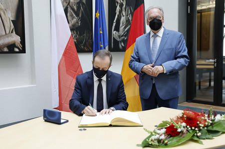 Reiner Haseloff empfängt Tomasz Grodzki in Berlin