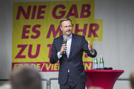 FDP-Wahlkampfveranstaltung mit Christian Lindner in Dresden