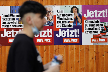 Die Linke-Wahlplakate in Köln