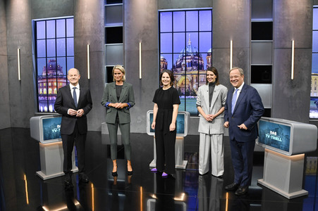 Triell - Dreikampf ums Kanzleramt in Berlin