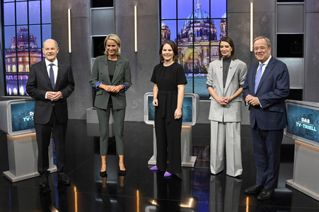 Triell - Dreikampf ums Kanzleramt in Berlin