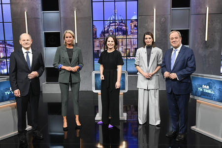 Triell - Dreikampf ums Kanzleramt in Berlin