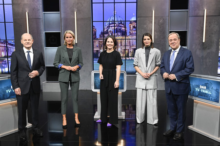 Triell - Dreikampf ums Kanzleramt in Berlin