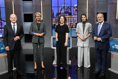 Triell - Dreikampf ums Kanzleramt in Berlin