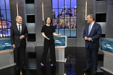 Triell - Dreikampf ums Kanzleramt in Berlin