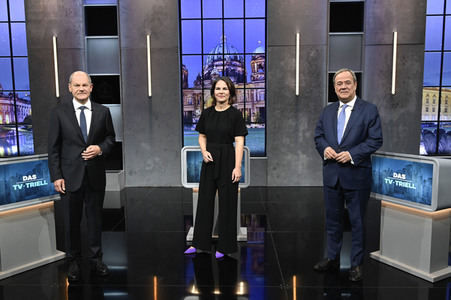 Triell - Dreikampf ums Kanzleramt in Berlin