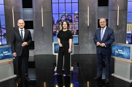 Triell - Dreikampf ums Kanzleramt in Berlin