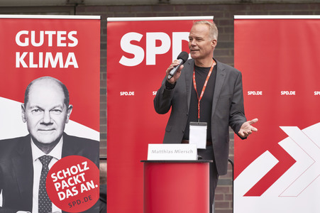 SPD-Wahlkampfveranstaltung mit Olaf Scholz in Lehrte