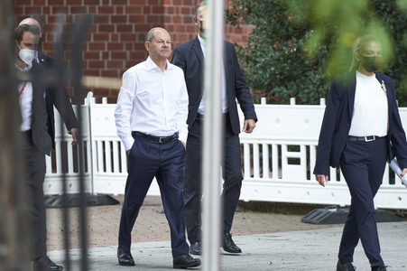 SPD-Wahlkampfveranstaltung mit Olaf Scholz in Lehrte