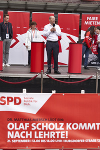 SPD-Wahlkampfveranstaltung mit Olaf Scholz in Lehrte
