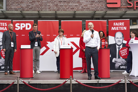 SPD-Wahlkampfveranstaltung mit Olaf Scholz in Lehrte