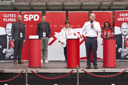 SPD-Wahlkampfveranstaltung mit Olaf Scholz in Lehrte