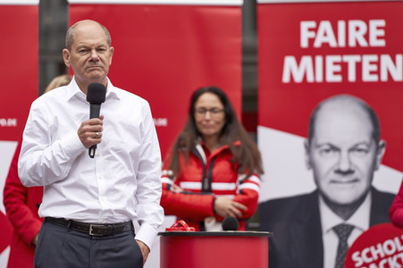 SPD-Wahlkampfveranstaltung mit Olaf Scholz in Lehrte