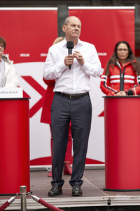 SPD-Wahlkampfveranstaltung mit Olaf Scholz in Lehrte