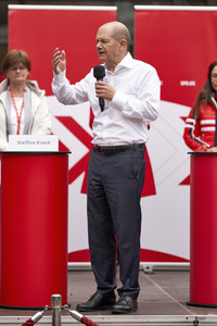 SPD-Wahlkampfveranstaltung mit Olaf Scholz in Lehrte