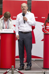 SPD-Wahlkampfveranstaltung mit Olaf Scholz in Lehrte