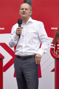 SPD-Wahlkampfveranstaltung mit Olaf Scholz in Lehrte