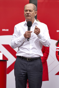 SPD-Wahlkampfveranstaltung mit Olaf Scholz in Lehrte