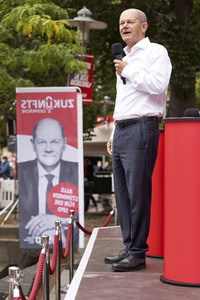 SPD-Wahlkampfveranstaltung mit Olaf Scholz in Lehrte