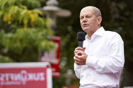 SPD-Wahlkampfveranstaltung mit Olaf Scholz in Lehrte