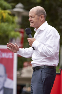 SPD-Wahlkampfveranstaltung mit Olaf Scholz in Lehrte