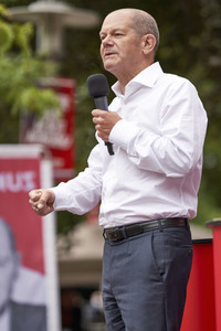 SPD-Wahlkampfveranstaltung mit Olaf Scholz in Lehrte