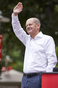 SPD-Wahlkampfveranstaltung mit Olaf Scholz in Lehrte