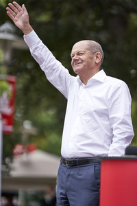 SPD-Wahlkampfveranstaltung mit Olaf Scholz in Lehrte