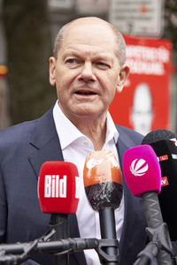 SPD-Wahlkampfveranstaltung mit Olaf Scholz in Lehrte