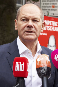 SPD-Wahlkampfveranstaltung mit Olaf Scholz in Lehrte