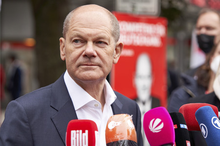 SPD-Wahlkampfveranstaltung mit Olaf Scholz in Lehrte