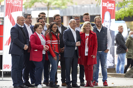 SPD-Wahlkampfveranstaltung mit Olaf Scholz in Lehrte