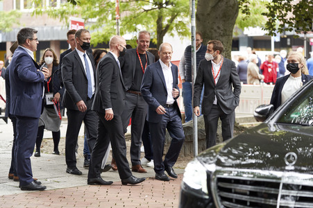 SPD-Wahlkampfveranstaltung mit Olaf Scholz in Lehrte