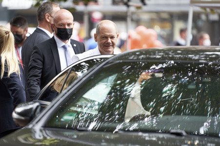 SPD-Wahlkampfveranstaltung mit Olaf Scholz in Lehrte