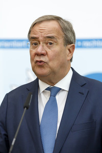 Pressekonferenz mit Armin Laschet und Herbert Reul in Düsseldorf