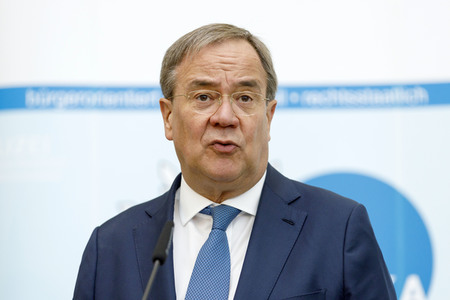 Pressekonferenz mit Armin Laschet und Herbert Reul in Düsseldorf