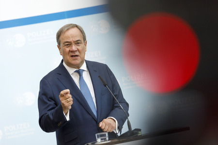 Pressekonferenz mit Armin Laschet und Herbert Reul in Düsseldorf