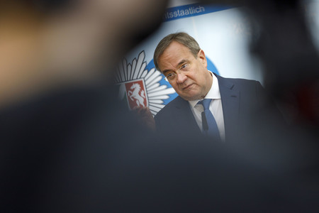 Pressekonferenz mit Armin Laschet und Herbert Reul in Düsseldorf