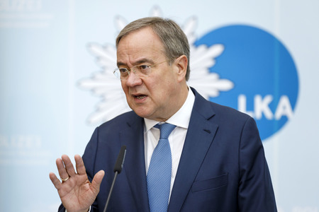 Pressekonferenz mit Armin Laschet und Herbert Reul in Düsseldorf