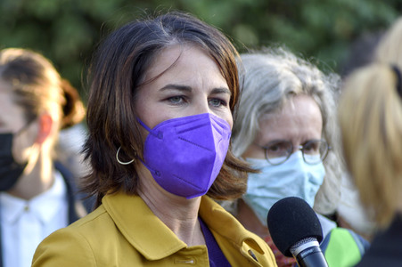 Bündnis 90/Die Grünen-Wahlkampfveranstaltung mit Annalena Baerbock und Anton Hofreiter in Würzburg