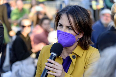 Bündnis 90/Die Grünen-Wahlkampfveranstaltung mit Annalena Baerbock und Anton Hofreiter in Würzburg