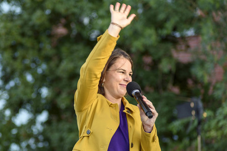 Bündnis 90/Die Grünen-Wahlkampfveranstaltung mit Annalena Baerbock und Anton Hofreiter in Würzburg