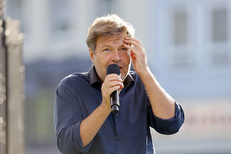 Bündnis 90/Die Grünen-Wahlkampfveranstaltung mit Robert Habeck in Köln