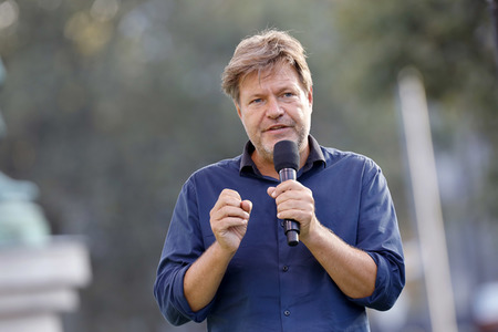 Bündnis 90/Die Grünen-Wahlkampfveranstaltung mit Robert Habeck in Köln